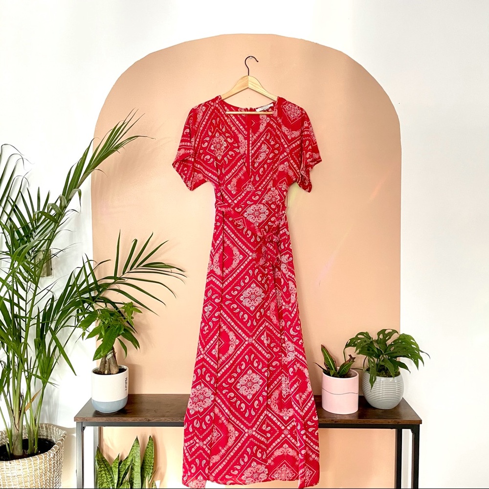 Forever 21 Red bandana print dress